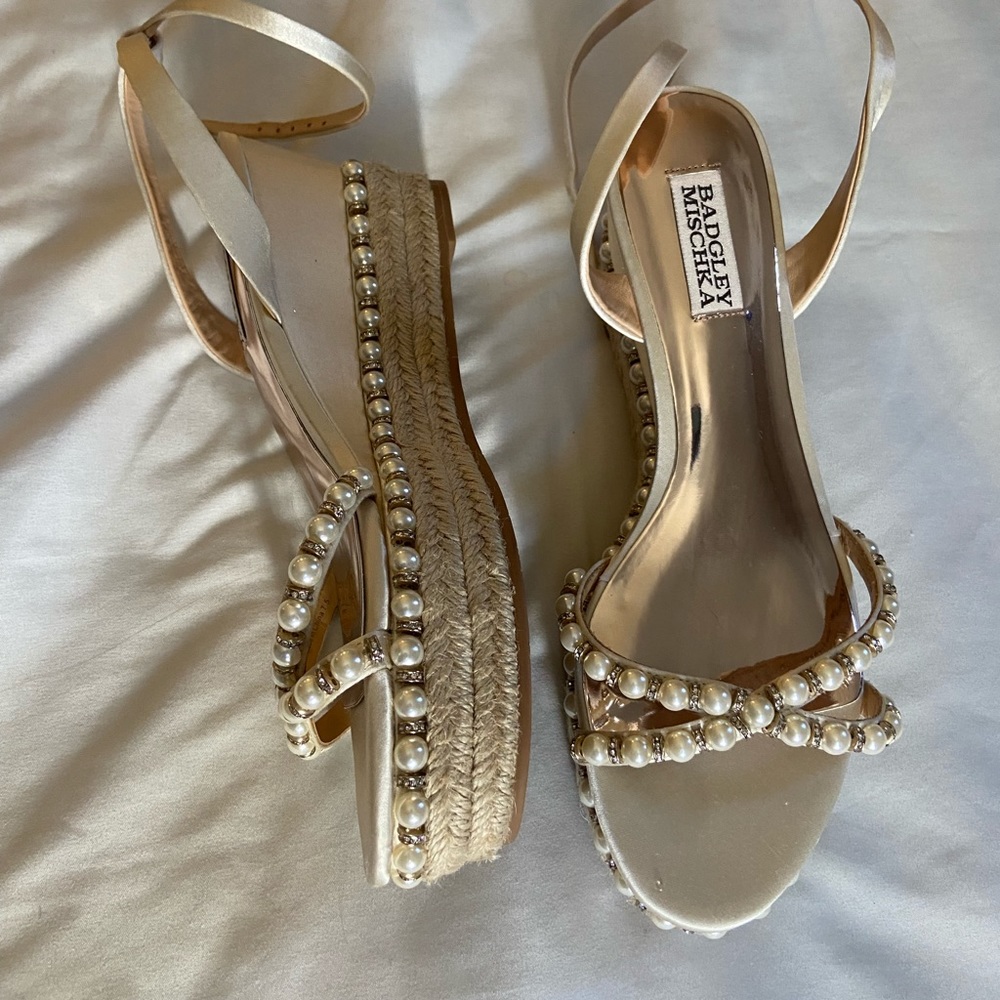 Badgley Mischka Pearl Sandals.